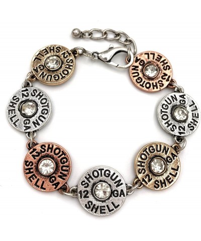 12 Gauge Shotgun Bullet Shell Chain Bracelet Gold $11.59 Bracelets