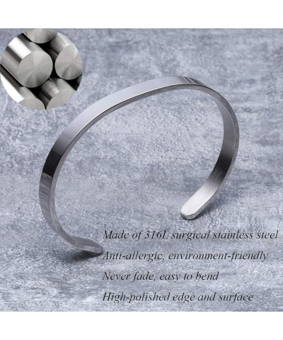 Encouragement Gifts Bracelet Cuff Bangle Women Mantra Quote Stainless Steel Silver Wake up kick ass repeat $11.99 Bracelets