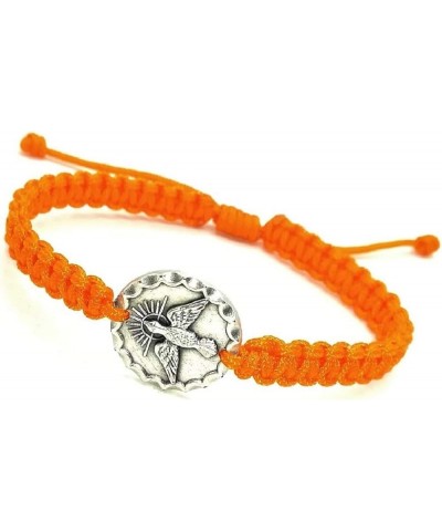 Holy Spirit Medal Bracelet Dove Charm Catholic Gift Of Hope For Women Men Teens Orange $12.75 Bracelets