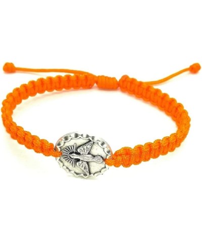 Holy Spirit Medal Bracelet Dove Charm Catholic Gift Of Hope For Women Men Teens Orange $12.75 Bracelets