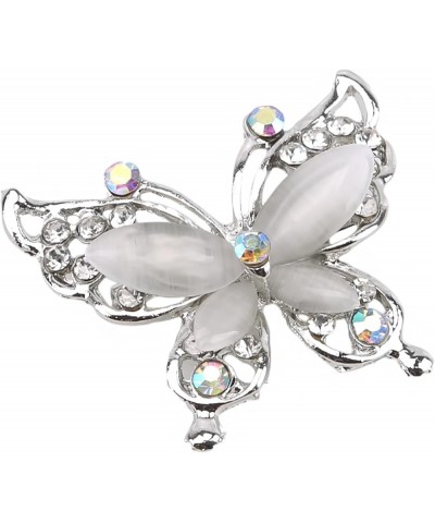 Multicolor Rhinestone Crystal Butterfly Brooch Pin for Women Multicolor $3.72 Brooches & Pins