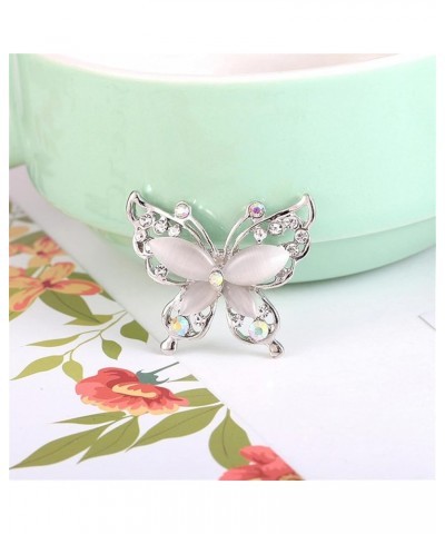 Multicolor Rhinestone Crystal Butterfly Brooch Pin for Women Multicolor $3.72 Brooches & Pins