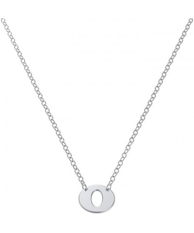 10K White Gold Initial Letter Necklace by JEWLR 16.0 Inches O $55.68 Necklaces