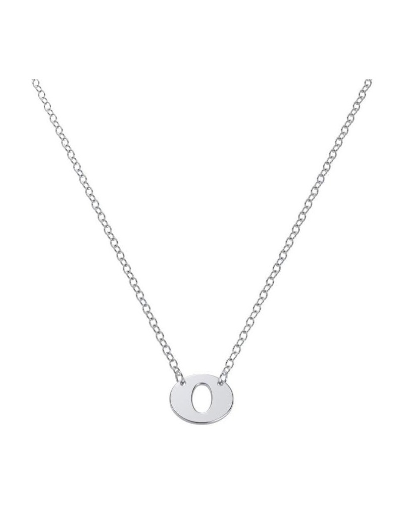 10K White Gold Initial Letter Necklace by JEWLR 16.0 Inches O $55.68 Necklaces