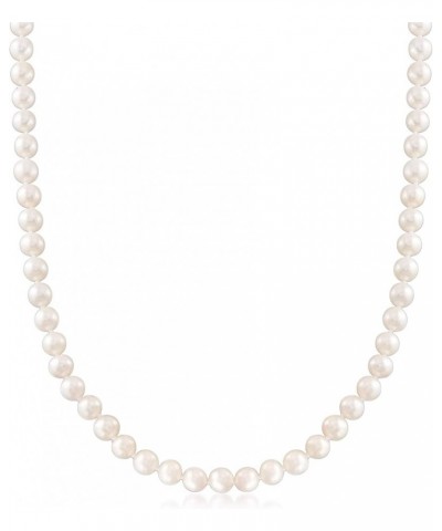 6-7mm Cultured Pearl Necklace With 14kt Yellow Gold 30.0 Inches $79.56 Necklaces