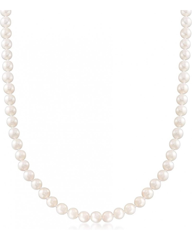 6-7mm Cultured Pearl Necklace With 14kt Yellow Gold 30.0 Inches $79.56 Necklaces