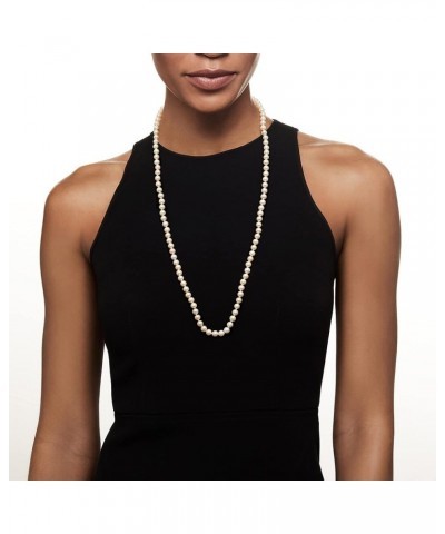 6-7mm Cultured Pearl Necklace With 14kt Yellow Gold 30.0 Inches $79.56 Necklaces