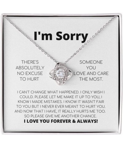 I'm Sorry Gift, Apology Necklace For Wife Girlfriend, Love Knot, Forgive me Jewelry, Sorry Gift Friend, Partner Apology Gift ...