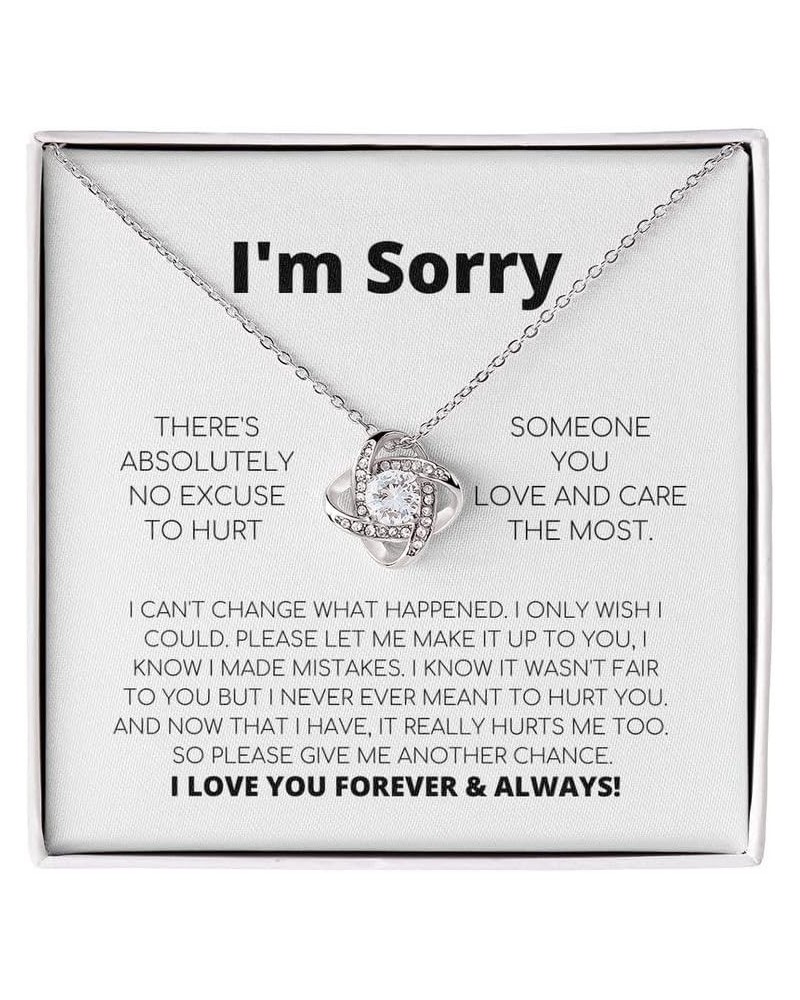 I'm Sorry Gift, Apology Necklace For Wife Girlfriend, Love Knot, Forgive me Jewelry, Sorry Gift Friend, Partner Apology Gift ...