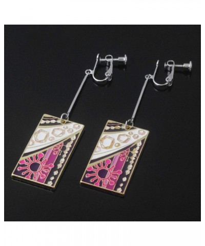 Anime Kamado Tanjiro Hanafuda Earrings - Kimetsu No Yaiba Hanafuda Earrings - Cosplay Accessories For Womens Girls Uzui Tenge...