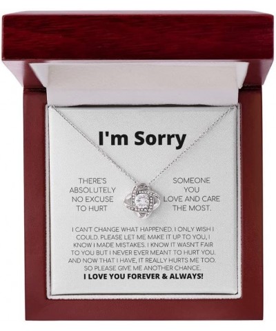 I'm Sorry Gift, Apology Necklace For Wife Girlfriend, Love Knot, Forgive me Jewelry, Sorry Gift Friend, Partner Apology Gift ...