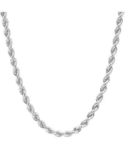 Unisex Sterling Silver 4MM Diamond-Cut Rope Chain Necklace 18 $35.10 Necklaces