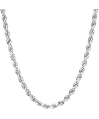 Unisex Sterling Silver 4MM Diamond-Cut Rope Chain Necklace 18 $35.10 Necklaces