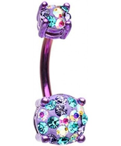 Color Multi Sprinkle Dot Gem Prong Sparkle WildKlass Belly Button Ring Purple/Bohemian $13.10 Body Jewelry