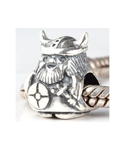 Viking Warrior Charm - 925 Sterling Silver - Fits DIY European Bracelet $11.01 Bracelets