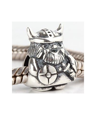 Viking Warrior Charm - 925 Sterling Silver - Fits DIY European Bracelet $11.01 Bracelets