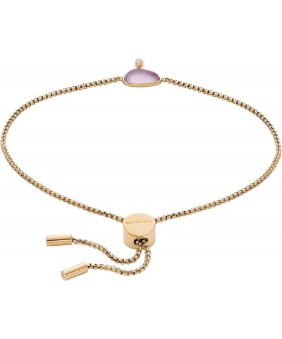 Women's Minimalist Silver, Rose Gold or Gold Stainless Steel Chain Bracelet Gold & Purple $32.20 Bracelets