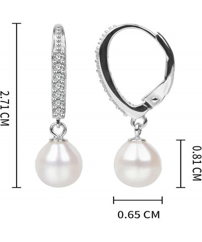 925 Sterling Silver Genuine Freshwater Cultured Pearl CZ Drop Earrings For Women Handmade Fine Jewelry Gifts Rhodium plated $...