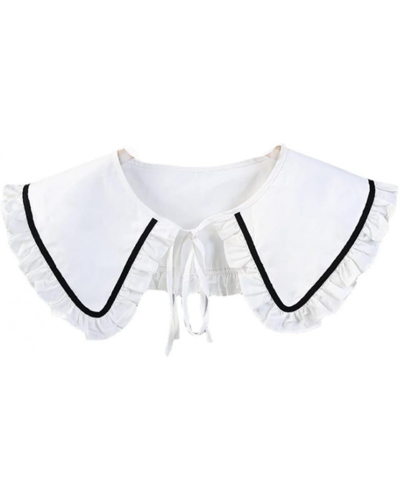 Mini Fake Collar Detachable Dickey Collar Peter Pan Faux False Collar for Women Girls White01 $8.09 Necklaces