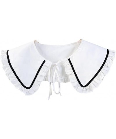 Mini Fake Collar Detachable Dickey Collar Peter Pan Faux False Collar for Women Girls White01 $8.09 Necklaces