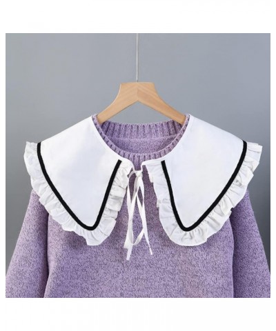 Mini Fake Collar Detachable Dickey Collar Peter Pan Faux False Collar for Women Girls White01 $8.09 Necklaces