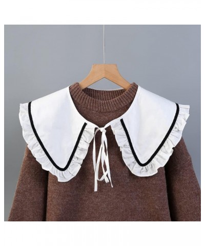 Mini Fake Collar Detachable Dickey Collar Peter Pan Faux False Collar for Women Girls White01 $8.09 Necklaces