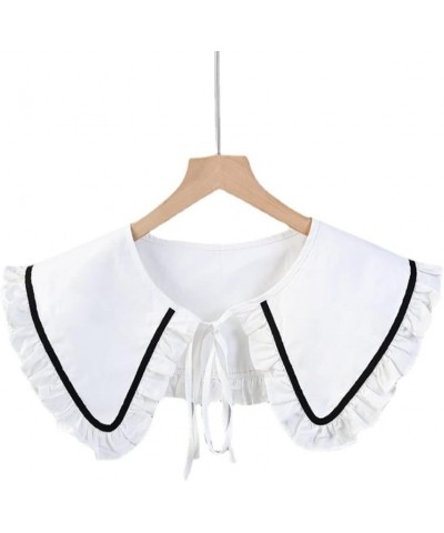 Mini Fake Collar Detachable Dickey Collar Peter Pan Faux False Collar for Women Girls White01 $8.09 Necklaces