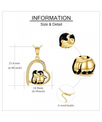 Cat/Penguin/Butterfly/Owl Necklace 14k Gold Penguin Jewelry 14kt Gold Penguin Gifts for Women Girls Penguin $103.40 Necklaces