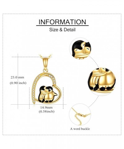 Cat/Penguin/Butterfly/Owl Necklace 14k Gold Penguin Jewelry 14kt Gold Penguin Gifts for Women Girls Penguin $103.40 Necklaces