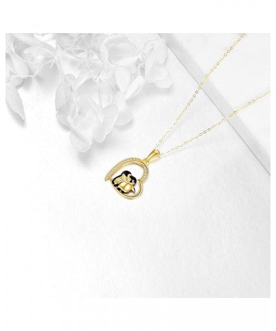 Cat/Penguin/Butterfly/Owl Necklace 14k Gold Penguin Jewelry 14kt Gold Penguin Gifts for Women Girls Penguin $103.40 Necklaces