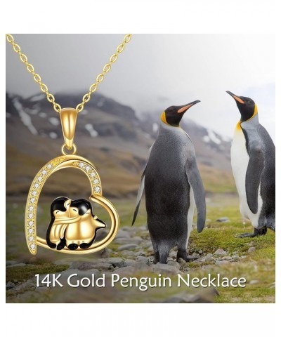 Cat/Penguin/Butterfly/Owl Necklace 14k Gold Penguin Jewelry 14kt Gold Penguin Gifts for Women Girls Penguin $103.40 Necklaces