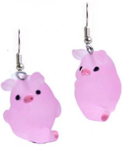 Lovely Pink Pig Dangle Drop Animal Earrings Cute Sweet Funny Animal Earrings for Women Girl Friends Jewelry 3 Pairs $7.00 Ear...