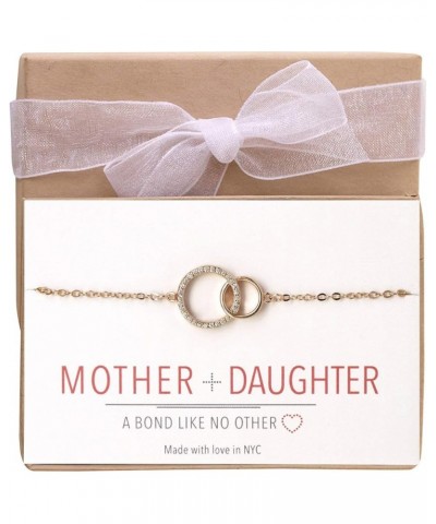 Gifts for Mom, Mother Daughter Gift - Interlocking Circle Necklace OR Bracelet, Christmas Gifts Bracelet - Gold $14.08 Bracelets