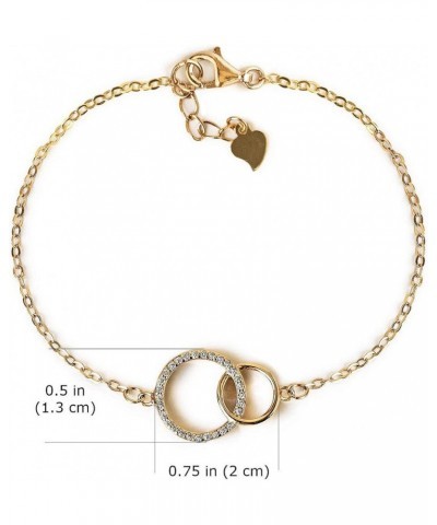 Gifts for Mom, Mother Daughter Gift - Interlocking Circle Necklace OR Bracelet, Christmas Gifts Bracelet - Gold $14.08 Bracelets