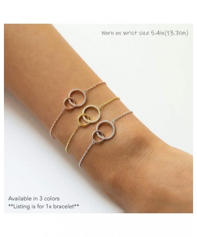 Gifts for Mom, Mother Daughter Gift - Interlocking Circle Necklace OR Bracelet, Christmas Gifts Bracelet - Gold $14.08 Bracelets