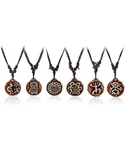 Artificial Bone Carving Sea Turtles Pendant Necklaces Gifts for Women Men Adjustable Rope 6/10 Pcs -6 PCS Restore $7.05 Neckl...