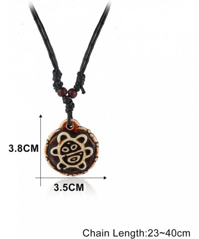 Artificial Bone Carving Sea Turtles Pendant Necklaces Gifts for Women Men Adjustable Rope 6/10 Pcs -6 PCS Restore $7.05 Neckl...