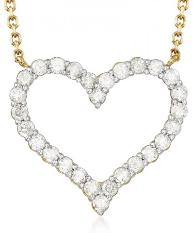 1.50 ct. t.w. Diamond Heart Necklace in 14kt Yellow Gold 16.0 Inches $536.30 Necklaces