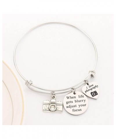 Photograph Gifts Bracelet for Women Jewelry for Photographer When Life Gets Blurry Adjust Your Focus Camera Charm Bracelet wh...