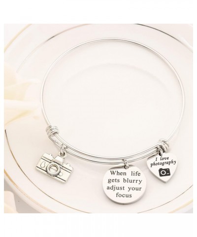 Photograph Gifts Bracelet for Women Jewelry for Photographer When Life Gets Blurry Adjust Your Focus Camera Charm Bracelet wh...