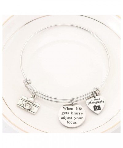 Photograph Gifts Bracelet for Women Jewelry for Photographer When Life Gets Blurry Adjust Your Focus Camera Charm Bracelet wh...