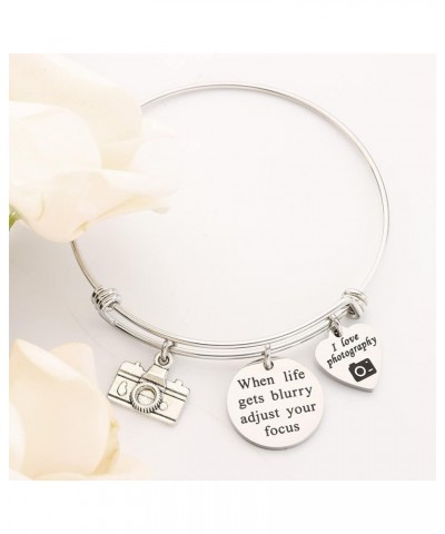 Photograph Gifts Bracelet for Women Jewelry for Photographer When Life Gets Blurry Adjust Your Focus Camera Charm Bracelet wh...