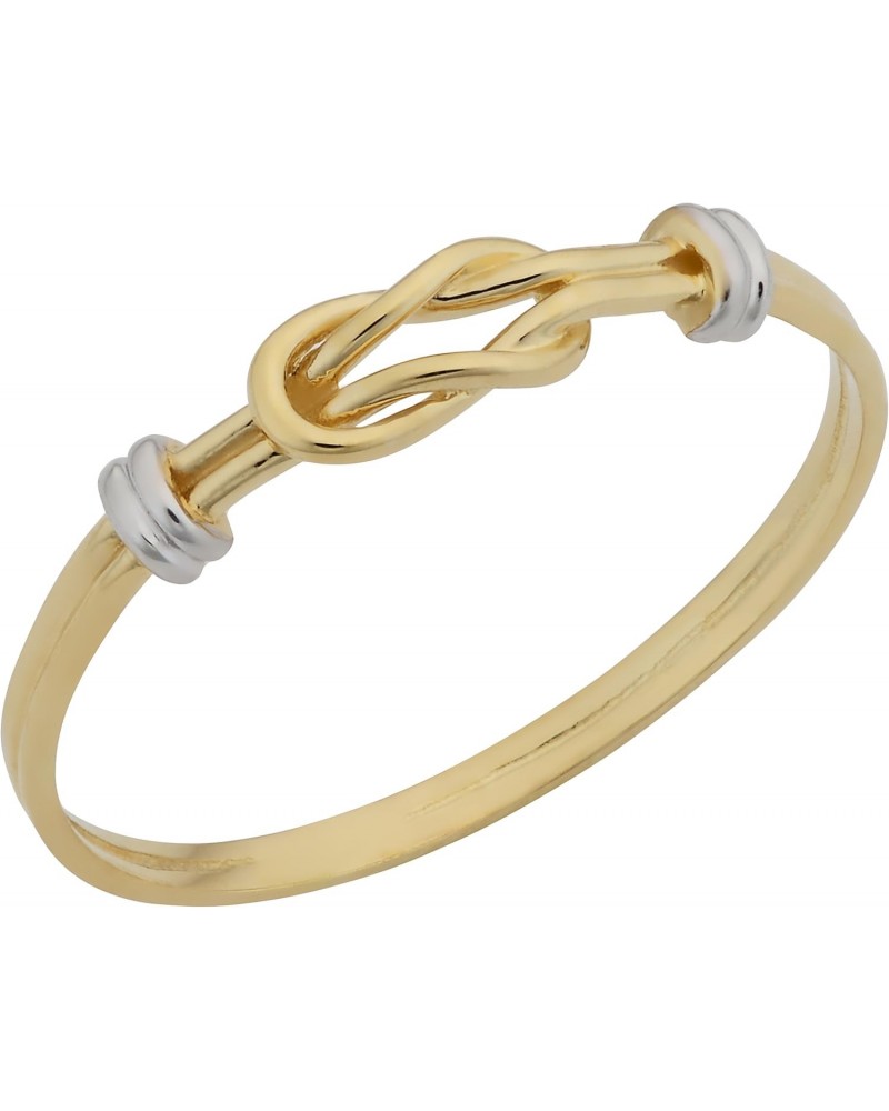 14k Two-tone Gold High Polish Love Knot Ring $57.60 Rings