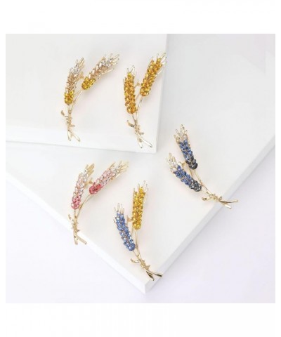 Ukrainian Flag Brooch Creative High Beauty Wheat Ear Breast Pin Simple Suit Coat Fashion Breast Flower Pin Accessories Left b...