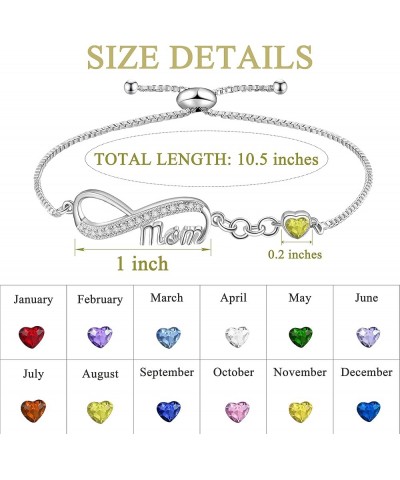 ???????? ???? Bracelets for Women Mom Silve Layer Heart ?????????? Bracelets Birthday Mothers Day Christmas Gifts for Her Mot...