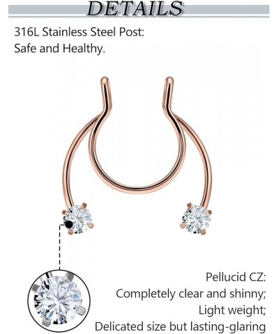 Fake Nipple Piercing, Fake Nipple Rings. Rose-Gold $10.43 Body Jewelry