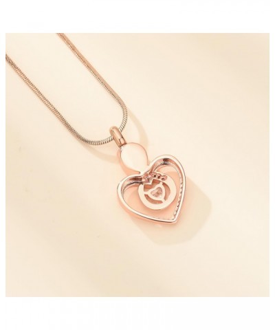 Infinity Heart Urn Necklace for Women Cremation Jewelry Birthstone Pendant Necklace Memorial Keepsake Jewelry Urn Gift for Wo...