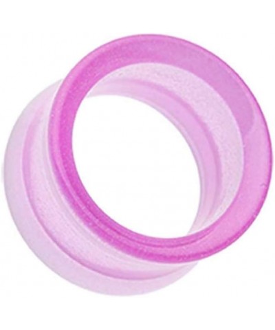 Glow in The Dark Basic Acrylic Double Flared Ear Gauge Tunnel Plug 8 GA (3.2mm), Purple $11.01 Body Jewelry