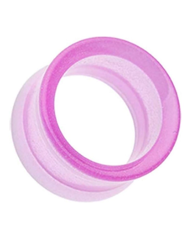 Glow in The Dark Basic Acrylic Double Flared Ear Gauge Tunnel Plug 8 GA (3.2mm), Purple $11.01 Body Jewelry