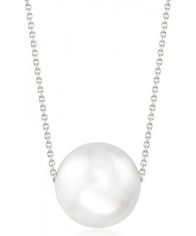 Shell Pearl Necklace in Sterling 16mm in Sterling Silver 18.0 Inches $34.56 Necklaces